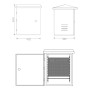 INTEGRATION CABINET. Caja de acero 600x400x300 para báculo de 6m o pared. Color blanco
