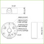 Caja de conexiones para IPC-HFW1/3/5 y HAC-HFW1/2/ME1 con anclaje en 3 puntos Color Negro