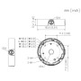 Caja conexiones circular para HDBWx Dahua con anclaje en 3 o 4 puntos