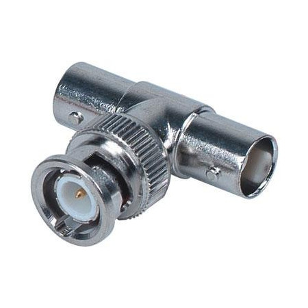 Conector BNC macho a 2 BNC hembra "T" 1 unidad