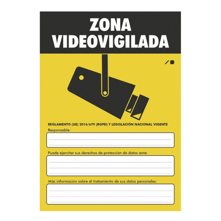 Placa para RGPD en PVC Genérica ESP Tamaño A4