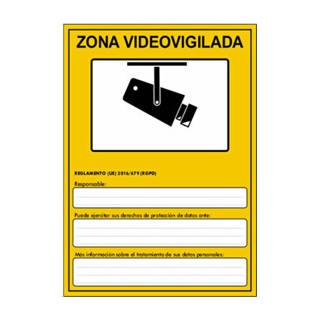 Placa para RGPD en PVC Genérica ESP Tamaño A5