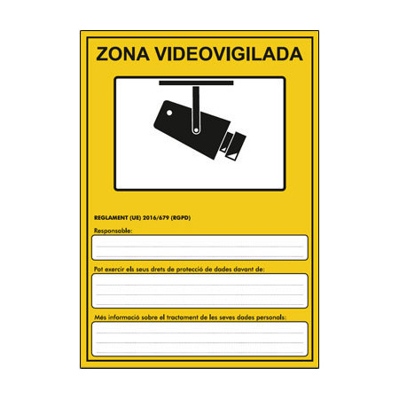 Placa para RGPD en PVC Genérica CAT Tamaño A5