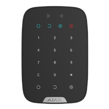 Ajax KeyPad Plus Jeweller. Teclado táctil con lector inalámbrico. Color negro