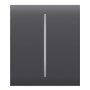 Ajax LightSwitch CenterButton 2-gang. Plusador Central Doble. Color Grafito