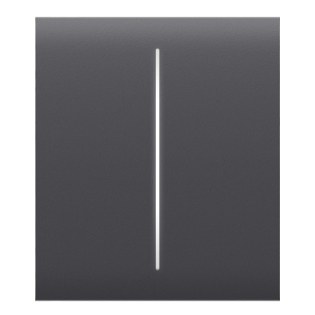 Ajax LightSwitch CenterButton 2-gang. Plusador Central Doble. Color Grafito