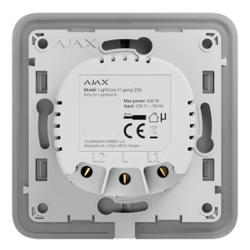 Ajax LightSwitch LightCore 1-gang Jeweller. Interruptor Simple