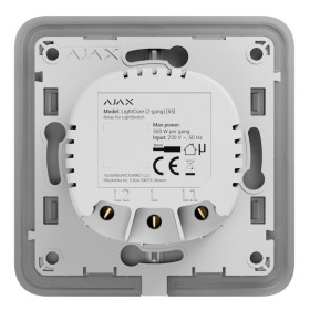 Ajax LightSwitch LightCore 2-gang Jeweller. Interruptor Doble