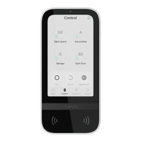 Ajax KeyPad TouchScreen Jeweller. Teclado Táctil con Lector Inalámbrico. Color Blanco