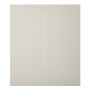 Ajax LightSwitch CenterButton 2-gang. Plusador Central Doble. Color Ostra