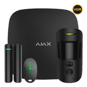 Ajax StarterKit Cam Negro. Hub 2 2G + MotionCam-HDR + DoorProtect + SpaceControl