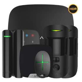 Kit Ajax negro. Hub 2 4G + 2MotionCam-HDR + DoorProtectPlus + SpaceControl + KeyPad + HomeSiren