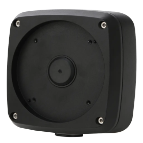 Caja conexiones impermeable cuadrada con anclaje circular en 4 puntos para IPC-MFW5241T2-E3-ASE-B. Color Negro