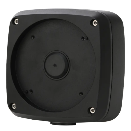 Caja conexiones impermeable cuadrada con anclaje circular en 4 puntos para IPC-MFW5241T2-E3-ASE-B. Color Negro