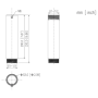 Extensión de 220mm para el soporte de montaje en techo PFB300C