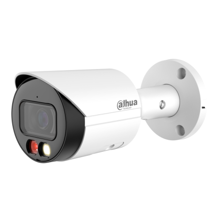 Tubular IP 4M H265 FULL COLOR WDR IVS SMD Iluminación Dual LED30m/IR30m 2.8mm IP67 PoE MIC AI