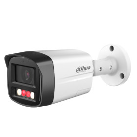 Tubular IP 4M H265 FULL COLOR WDR Iluminación Dual LED30m/IR30m 2.8mm IP67 PoE MIC/Altavoz AI