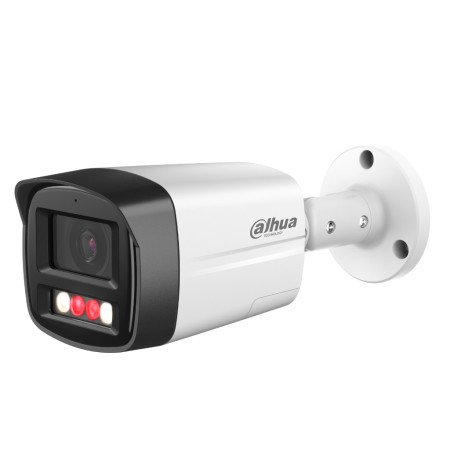Tubular IP 4M H265 FULL COLOR WDR Iluminación Dual LED30m/IR30m 2.8mm IP67 PoE MIC/Altavoz AI