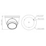 MiniDomo IP 2M H265 FULL COLOR WDR Iluminación Dual LED50m/IR50m 2.7-13.5mm IP67 PoE MIC AI. Color Negro