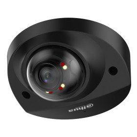 Domo IP H265 4M FULL COLOR WDR Iluminación Dual LED30m/IR30m 2.8mm IK10 IP67 PoE MIC AUDIO E/S AI. Color Negro