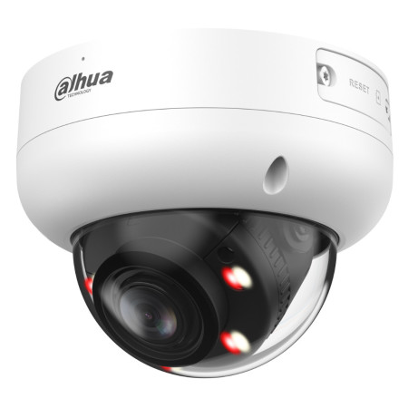 Domo IP 6M H265 FULL COLOR WDR Iluminación Dual LED50m/IR50m 2.7-13.5mm IP67 IK10 PoE MIC AI