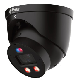 MiniDomo IP WizColor TiOC PRO H265 8M WDR Iluminación Dual LED30m/IR30m 2.8mm IP67 PoE MIC/Altavoz AUDIO E/S AI Color Negro