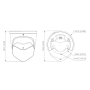 Domo IP H265 2x4M TiOC DUAL-LENS SPLICING FULL COLOR WDR Starlight LED25m/IR20m 2.8mm IP67 PoE SD AUDIO MIC E/S AI
