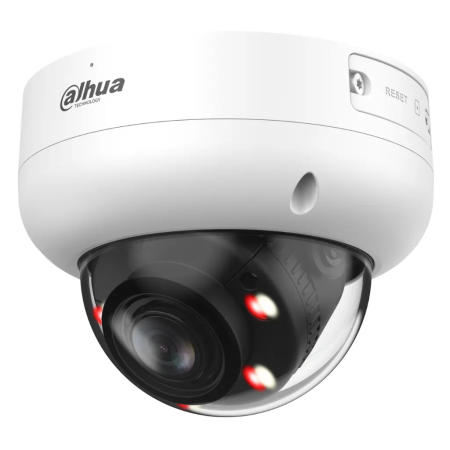 Domo IP 8M H265 FULL COLOR WDR Iluminación Dual LED50m/IR50m 2.7-13.5mm IP67 IK10 PoE MIC AI