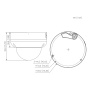 Domo IP 8M H265 FULL COLOR WDR Iluminación Dual LED50m/IR50m 2.7-13.5mm IP67 IK10 PoE MIC AI