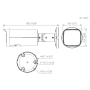 Tubular IP 2M H265 FULL COLOR WDR Iluminación Dual LED60m/IR60m 2.7-13.5mm IP67 PoE AUDIO MIC E/S AI