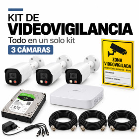 Kit de videovigilancia de 3 camaras