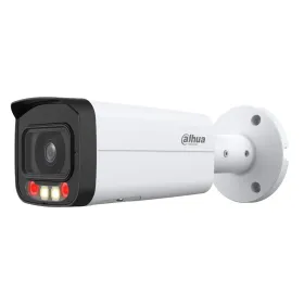 Tubular IP 4M H265 FULL COLOR WDR Iluminación Dual LED50m/IR60m 3.6mm IP67 PoE AUDIO MIC E/S AI