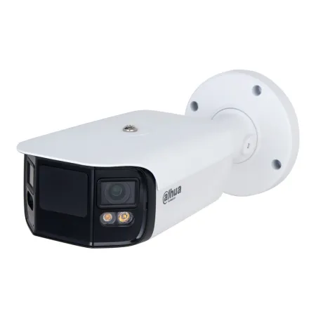 Tubular IP H265 2x4M DUAL-LENS SPLICING FULL COLOR WDR140dB Starlight IR40m 3.6mm IP67 ePoE SD AUDIO MIC E/S AI