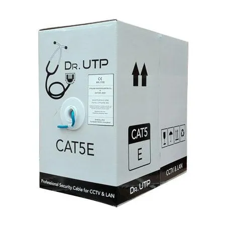 Bobina 305mts Cable UTP CAT5e 0.50mm CPR Cubierta PVC Azul